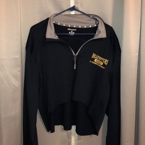 cropped champion half zip